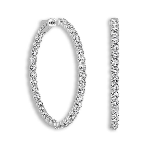 View Round Shape (Shared Prongs) Hoop