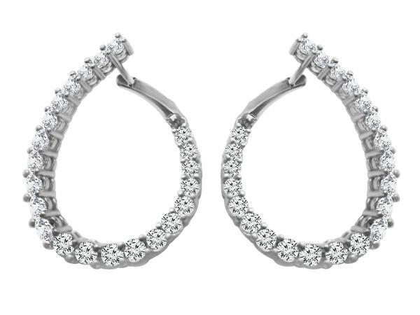 View PEAR SHAPE HOOPS PUSH ON/OFF